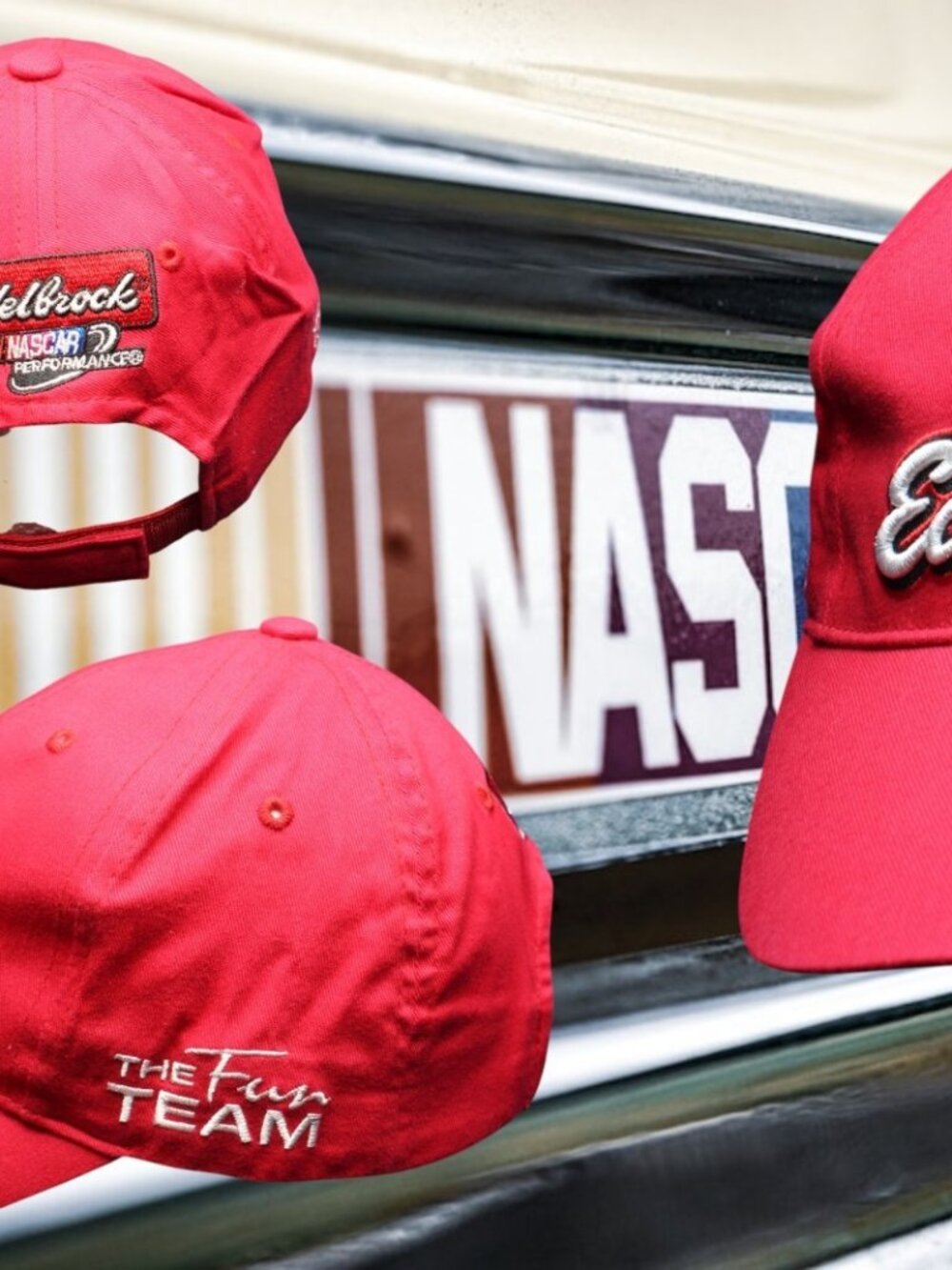 Edelbrock Embroidered Hat The Fun Team Racing Red Cap NASCAR 2009 CORONADO